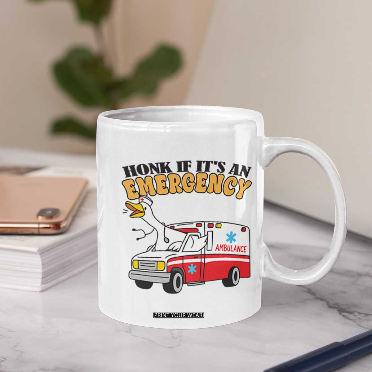 Registered Goose Nurse Coffee Mug Honk If It Is An Emergency TS14 Print Your Wear