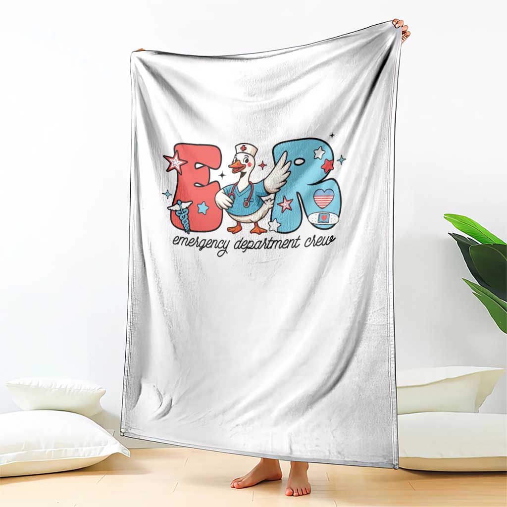 ER Nurse Silly Goose Throw Blanket Funny Emergency Department TS14 Print Your Wear