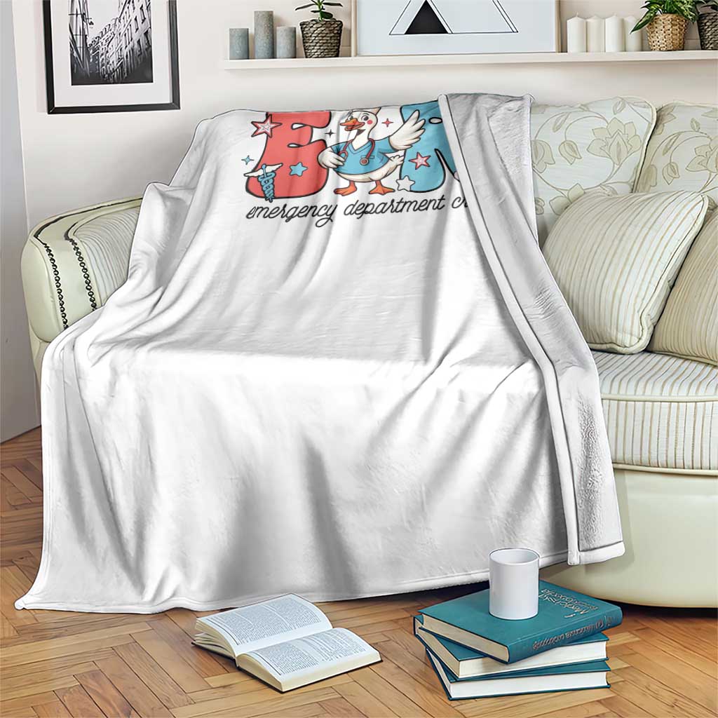 ER Nurse Silly Goose Throw Blanket Funny Emergency Department TS14 Print Your Wear