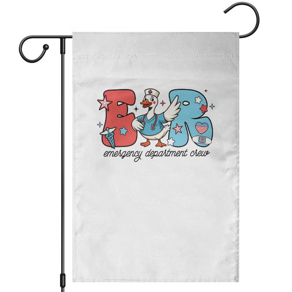 ER Nurse Silly Goose Garden Flag Funny Emergency Department TS14 White Print Your Wear