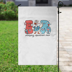 ER Nurse Silly Goose Garden Flag Funny Emergency Department TS14 Print Your Wear