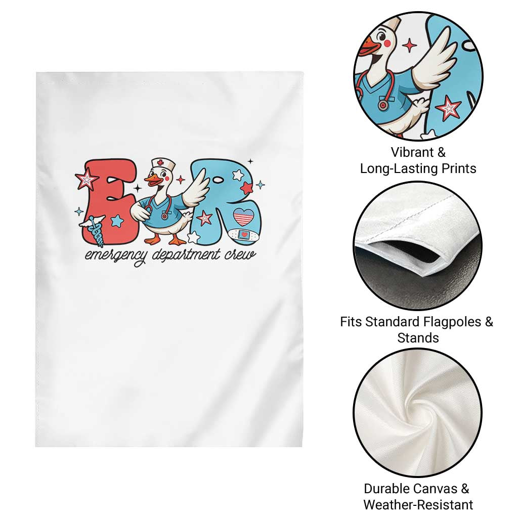 ER Nurse Silly Goose Garden Flag Funny Emergency Department TS14 Print Your Wear