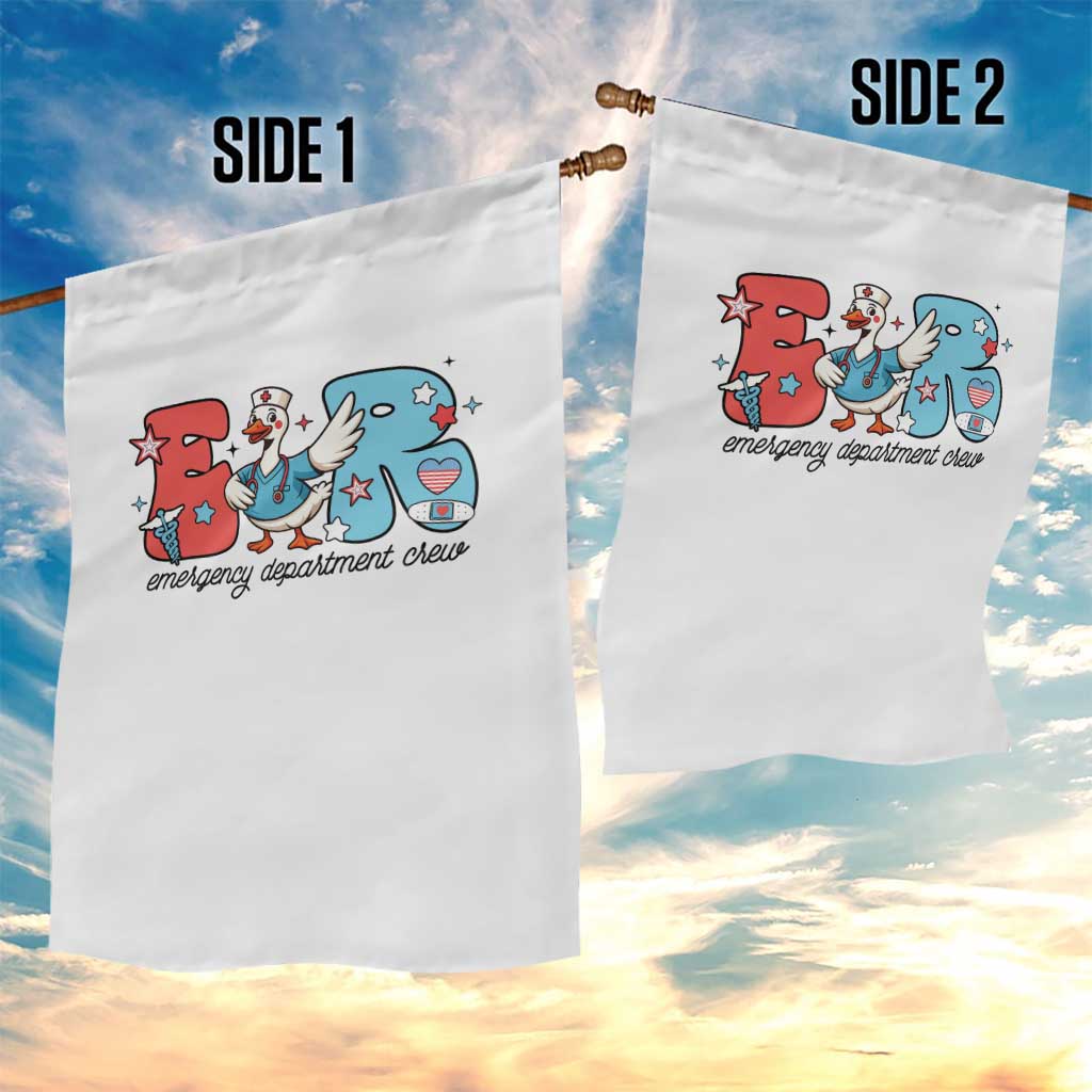 ER Nurse Silly Goose Garden Flag Funny Emergency Department TS14 Print Your Wear