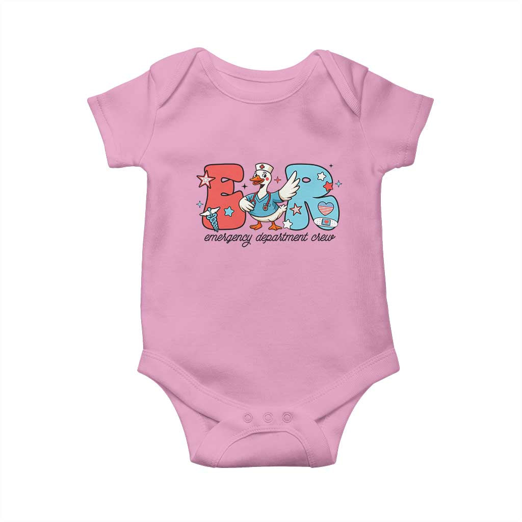 ER Nurse Silly Goose Baby Onesie Funny Emergency Department TS14 Light Pink Print Your Wear