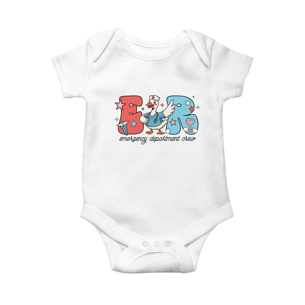 ER Nurse Silly Goose Baby Onesie Funny Emergency Department TS14 White Print Your Wear