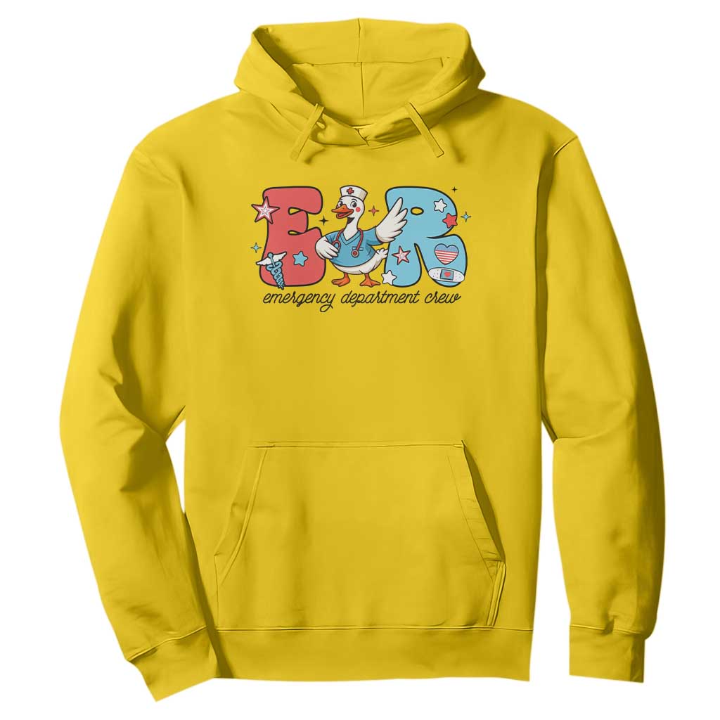 ER Nurse Silly Goose Hoodie Funny Emergency Department TS14 Daisy Print Your Wear