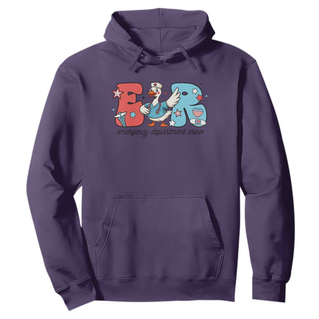 ER Nurse Silly Goose Hoodie Funny Emergency Department TS14 Purple Print Your Wear