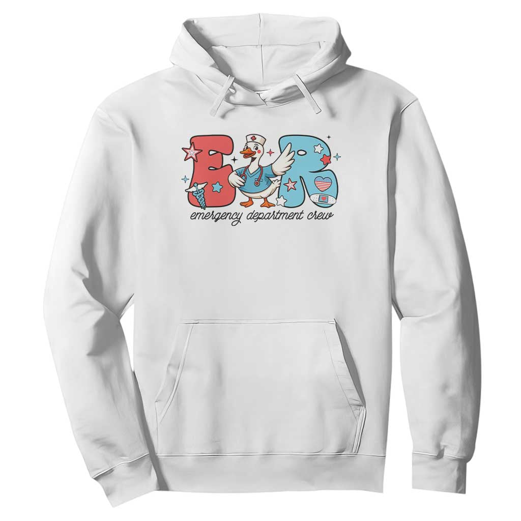ER Nurse Silly Goose Hoodie Funny Emergency Department TS14 White Print Your Wear