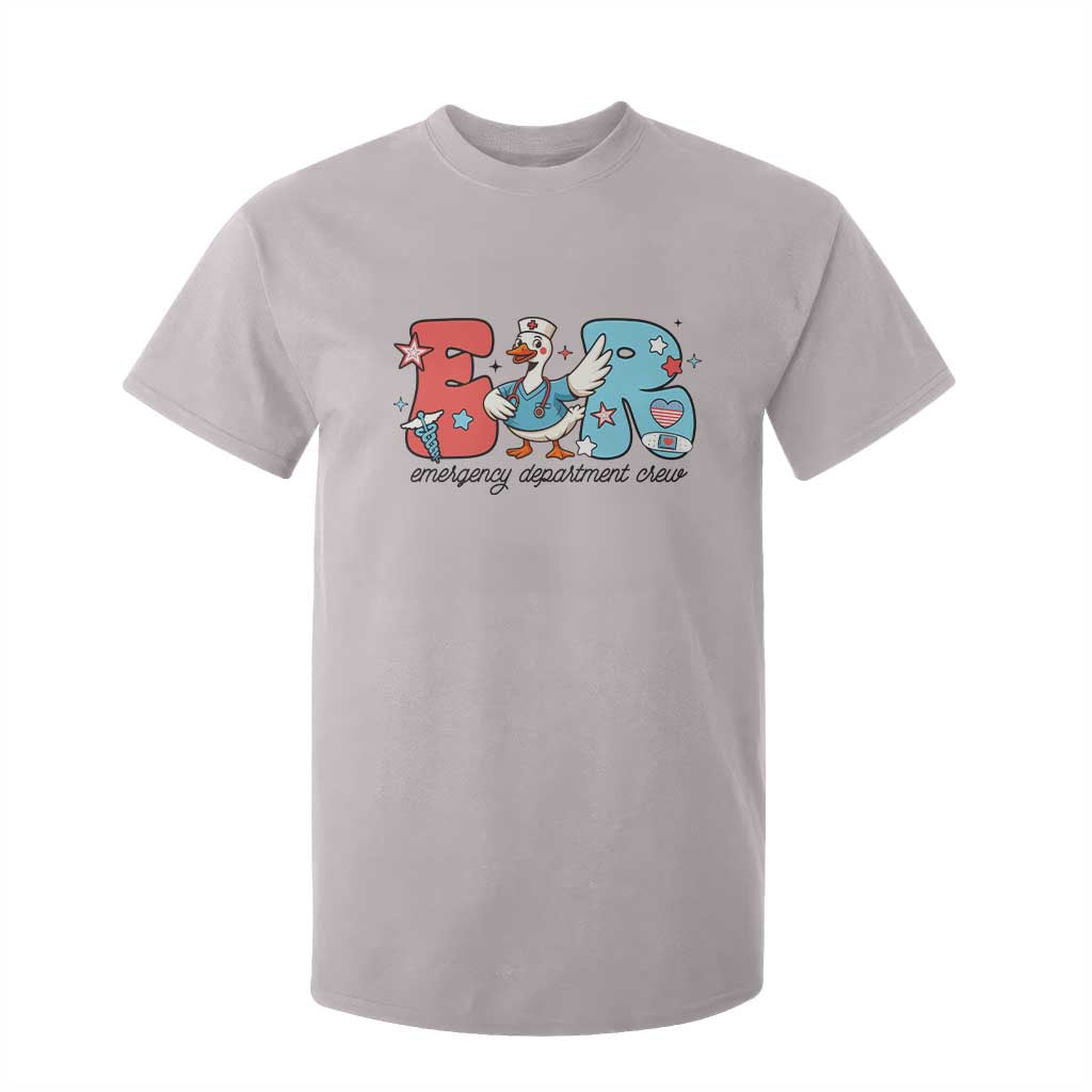 ER Nurse Silly Goose T Shirt For Kid Funny Emergency Department TS14 Ice Gray Print Your Wear