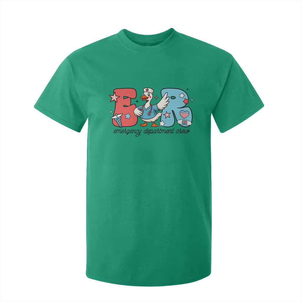 ER Nurse Silly Goose T Shirt For Kid Funny Emergency Department TS14 Irish Green Print Your Wear