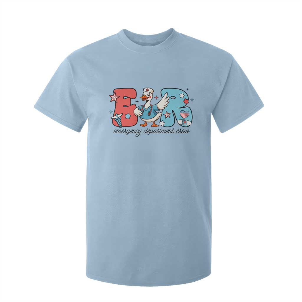 ER Nurse Silly Goose T Shirt For Kid Funny Emergency Department TS14 Light Blue Print Your Wear
