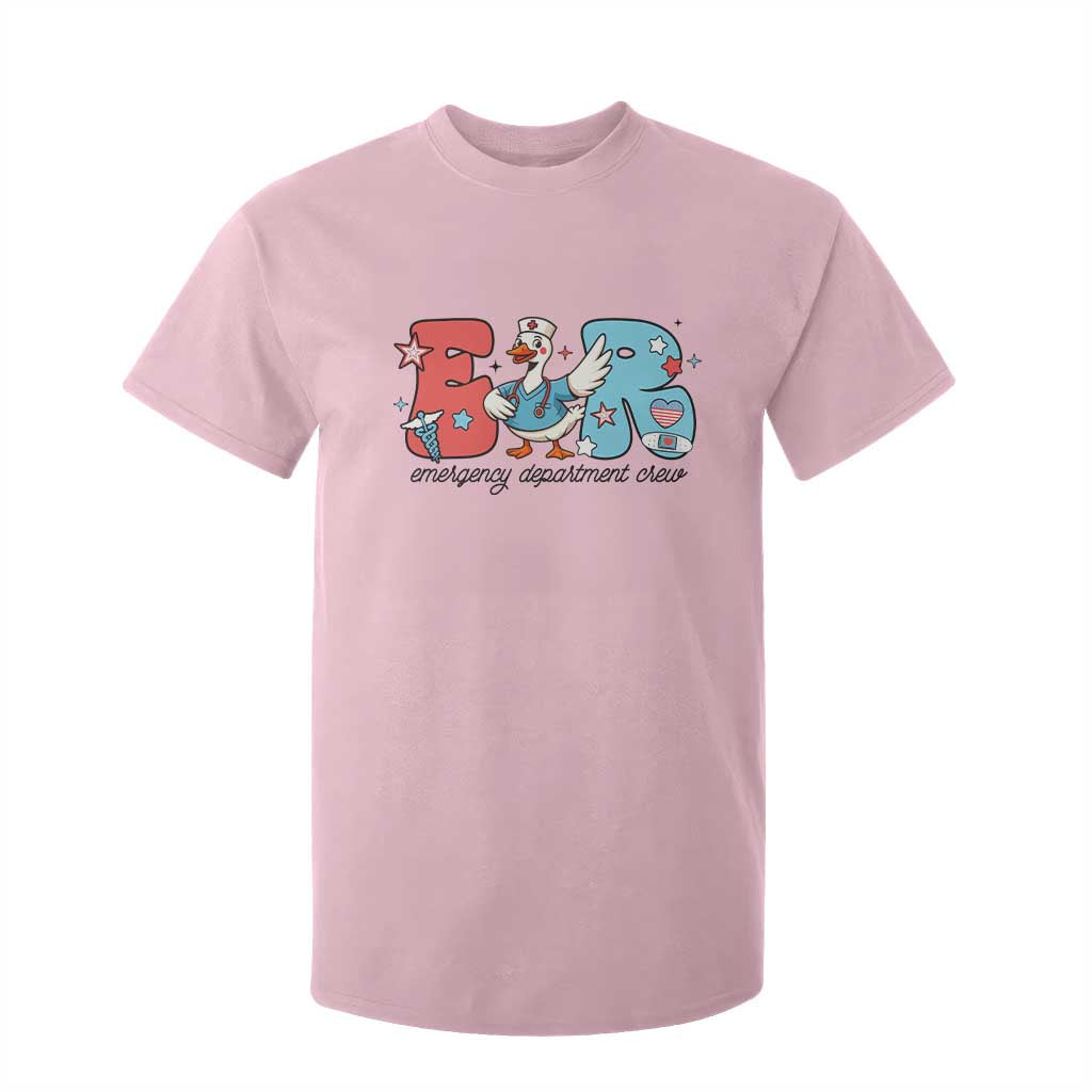 ER Nurse Silly Goose T Shirt For Kid Funny Emergency Department TS14 Light Pink Print Your Wear