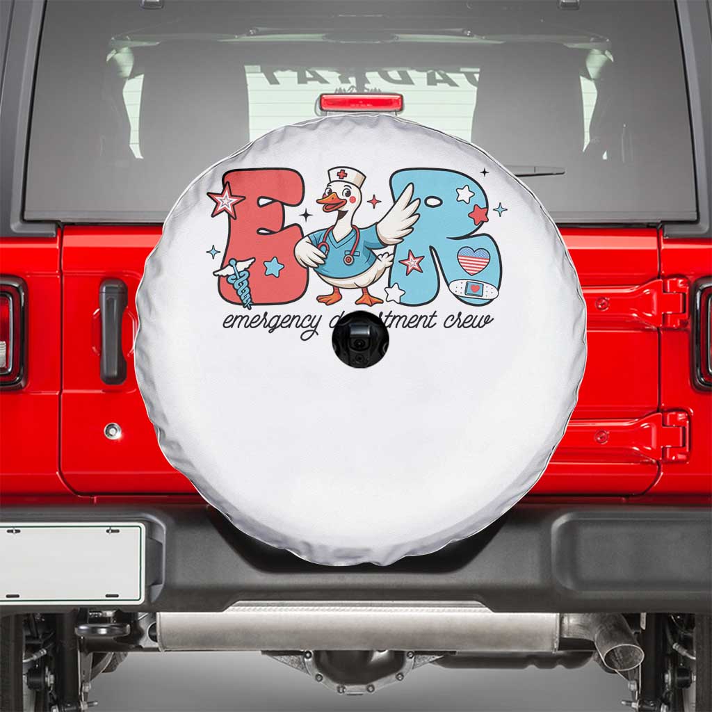 ER Nurse Silly Goose Spare Tire Cover Funny Emergency Department TS14 White Print Your Wear