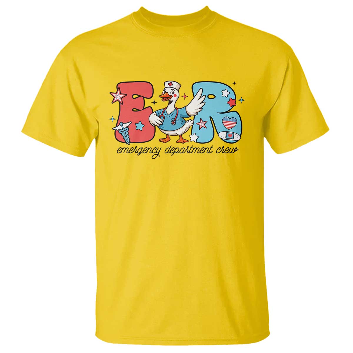 ER Nurse Silly Goose T Shirt Funny Emergency Department TS14 Daisy Print Your Wear