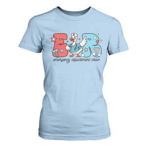 ER Nurse Silly Goose T Shirt For Women Funny Emergency Department TS14 Light Blue Print Your Wear