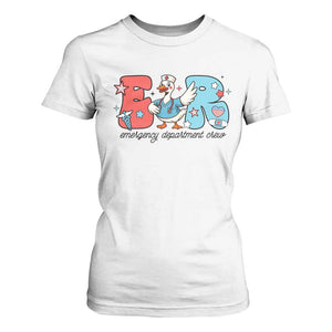 ER Nurse Silly Goose T Shirt For Women Funny Emergency Department TS14 White Print Your Wear