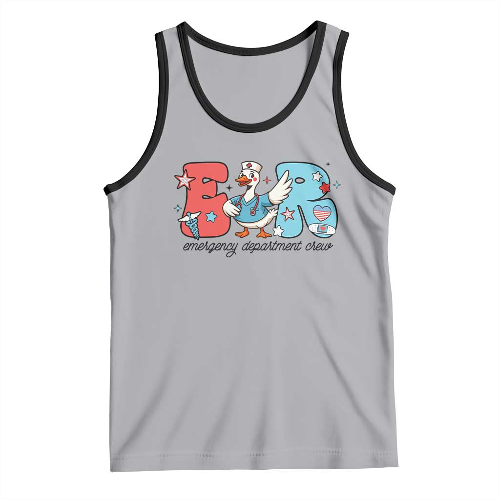 ER Nurse Silly Goose Tank Top Funny Emergency Department TS14 Athletic Heather Black Print Your Wear