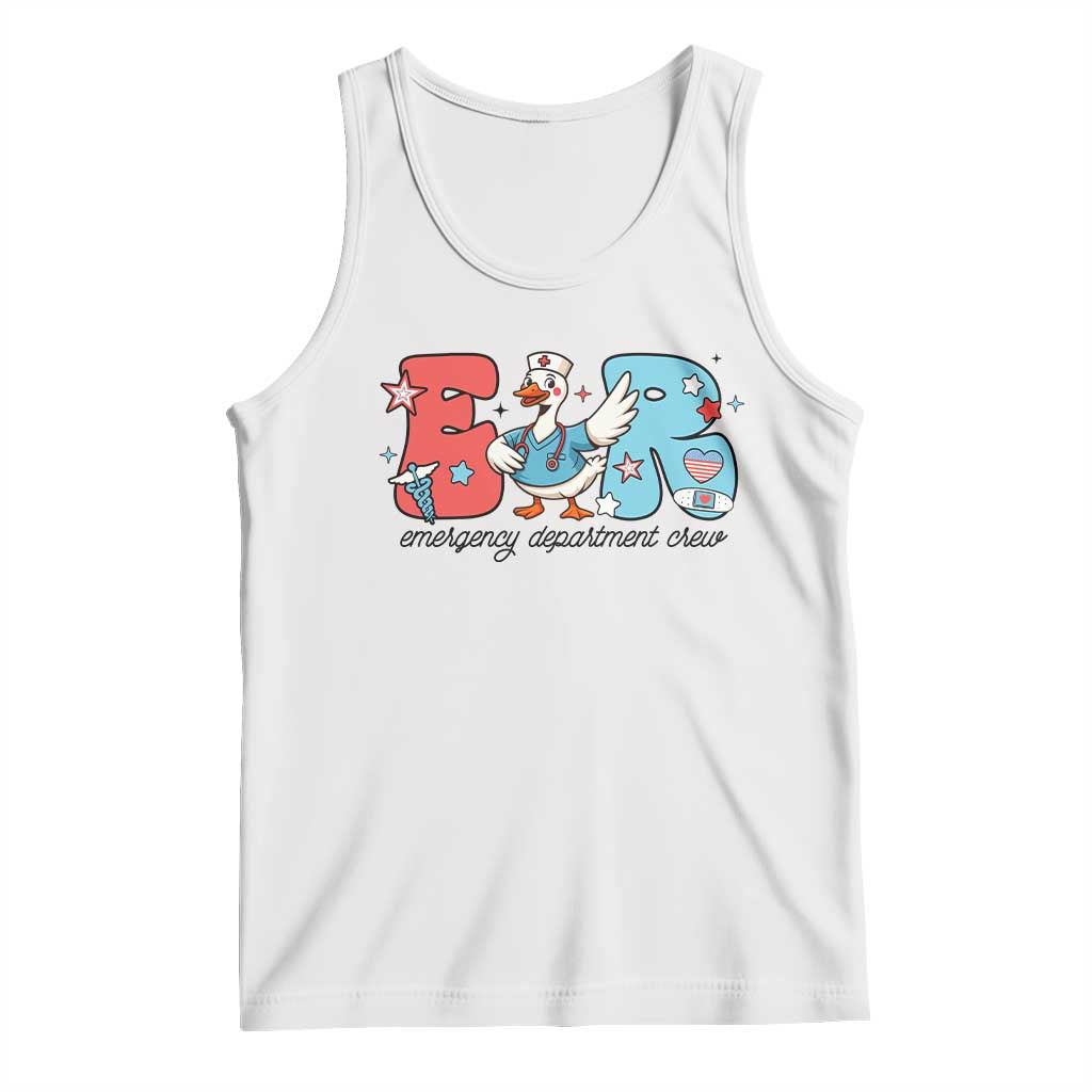 ER Nurse Silly Goose Tank Top Funny Emergency Department TS14 White Print Your Wear