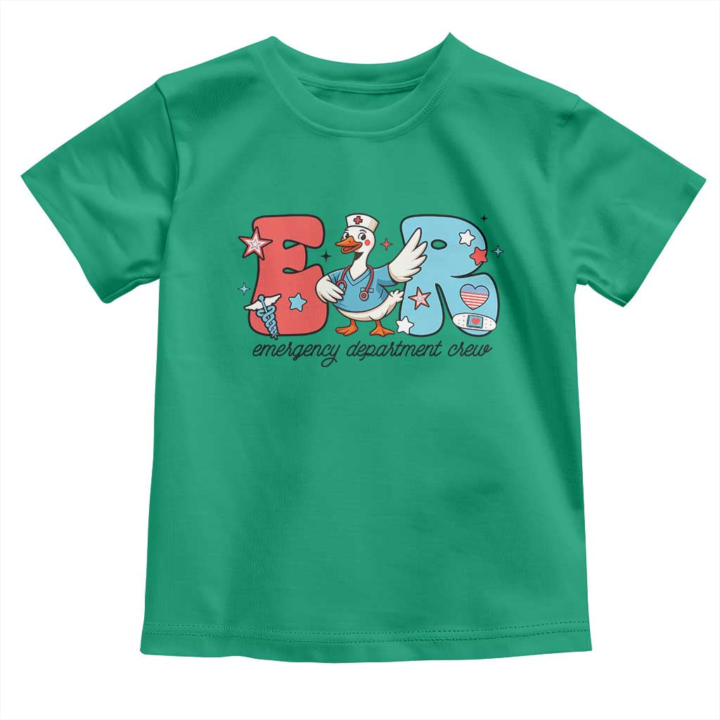 ER Nurse Silly Goose Toddler T Shirt Funny Emergency Department TS14 Irish Green Print Your Wear