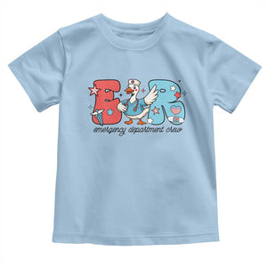 ER Nurse Silly Goose Toddler T Shirt Funny Emergency Department TS14 Light Blue Print Your Wear