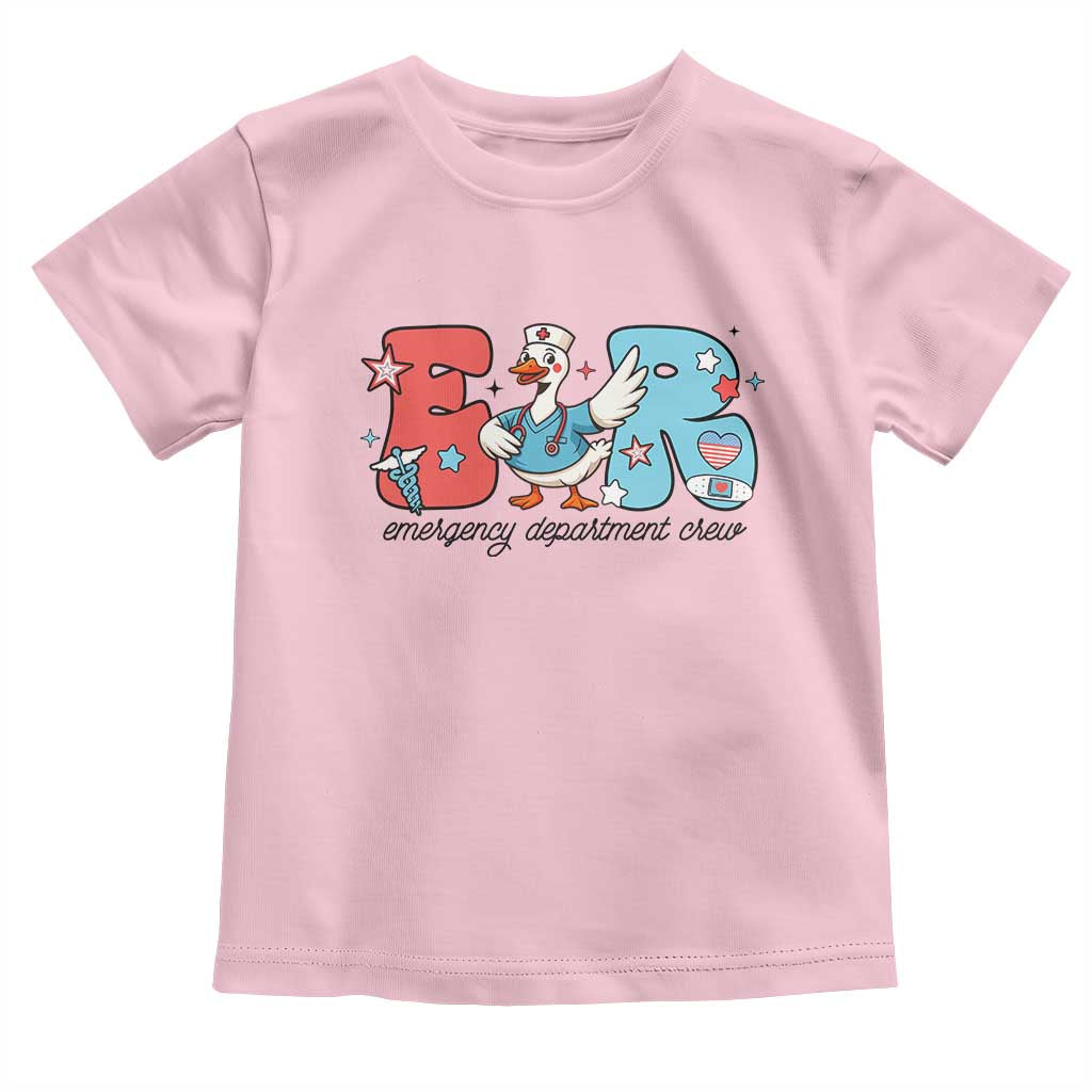 ER Nurse Silly Goose Toddler T Shirt Funny Emergency Department TS14 Light Pink Print Your Wear