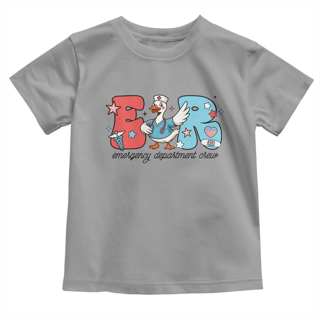 ER Nurse Silly Goose Toddler T Shirt Funny Emergency Department TS14 Sport Gray Print Your Wear