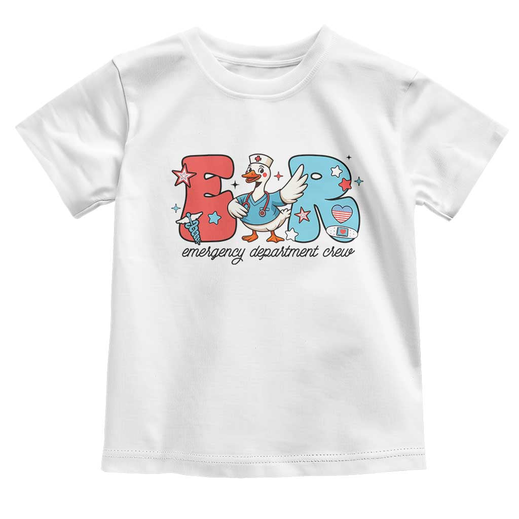 ER Nurse Silly Goose Toddler T Shirt Funny Emergency Department TS14 White Print Your Wear