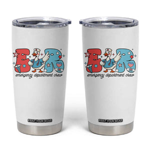 ER Nurse Silly Goose Tumbler Cup Funny Emergency Department TS14 White Print Your Wear