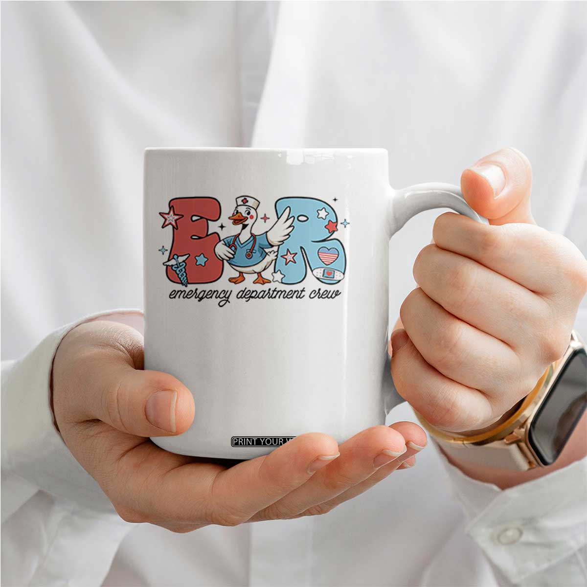 ER Nurse Silly Goose Coffee Mug Funny Emergency Department TS14 Print Your Wear
