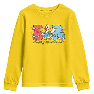 ER Nurse Silly Goose Youth Sweatshirt Funny Emergency Department TS14 Daisy Print Your Wear