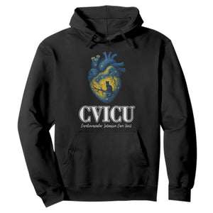 CVICU Nurse Cat Starry Night Hoodie Cardiovascular Intensive Care Unit TS14 Black Print Your Wear