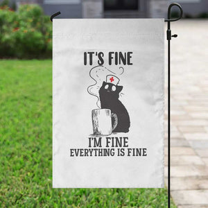 Funny Cat Nurse Garden Flag It Is Fine I Am Fine Everything Is Fine TS14 Print Your Wear