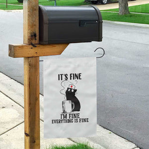 Funny Cat Nurse Garden Flag It Is Fine I Am Fine Everything Is Fine TS14 Print Your Wear