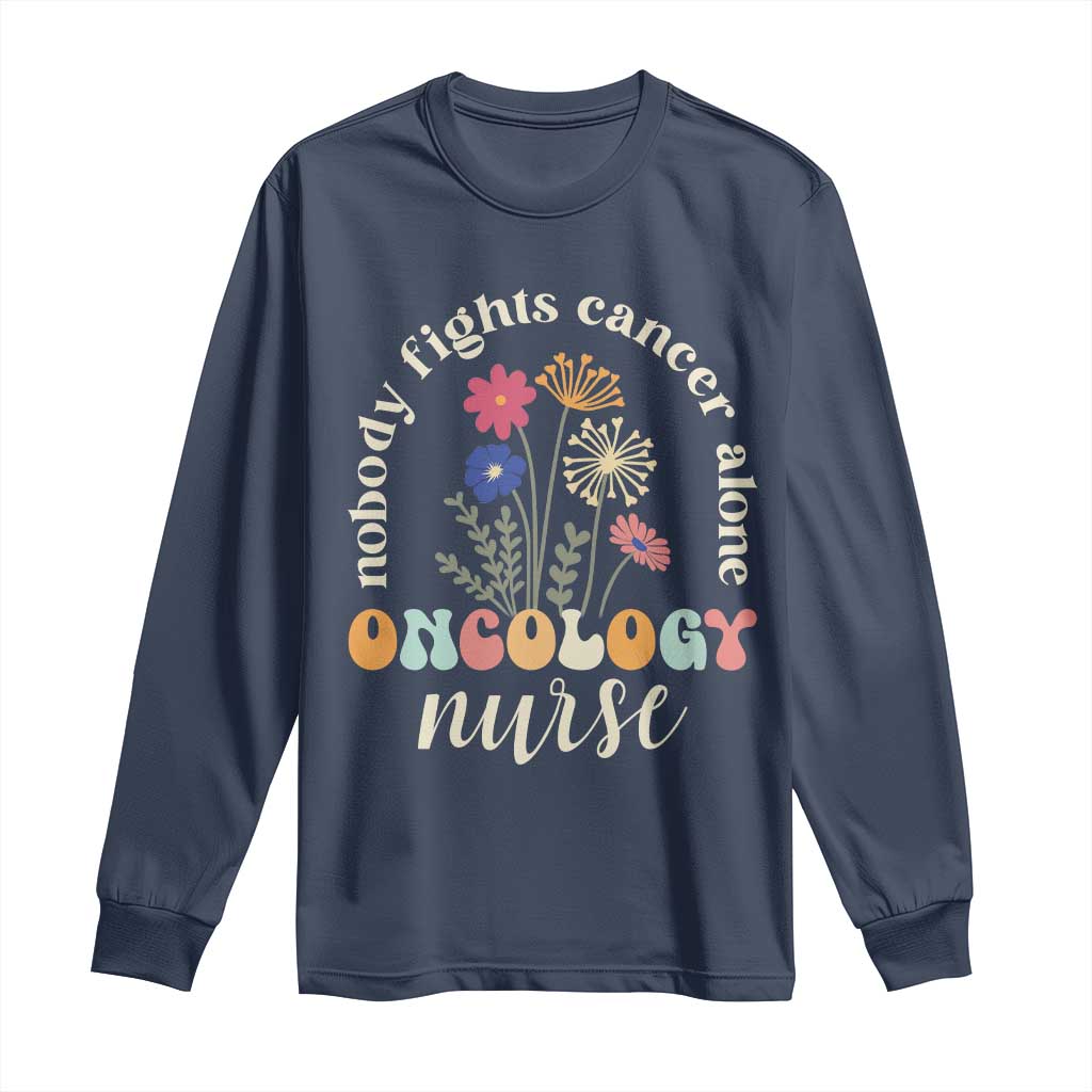 Funny Oncology Nurse Long Sleeve Shirt Squad Oncology Medical Assistant TS14 Navy Print Your Wear
