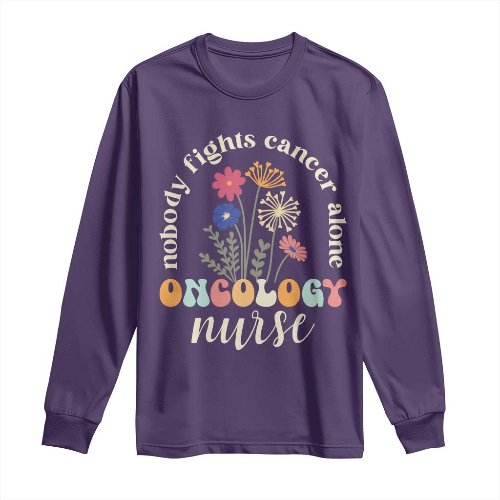 Funny Oncology Nurse Long Sleeve Shirt Squad Oncology Medical Assistant TS14 Purple Print Your Wear