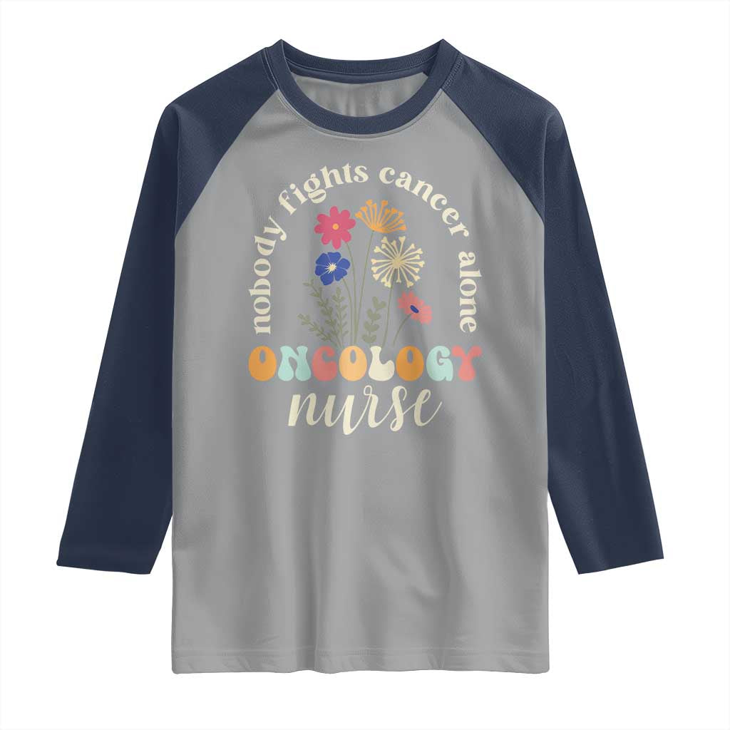 Funny Oncology Nurse Raglan Shirt Squad Oncology Medical Assistant TS14 Sport Gray Navy Print Your Wear
