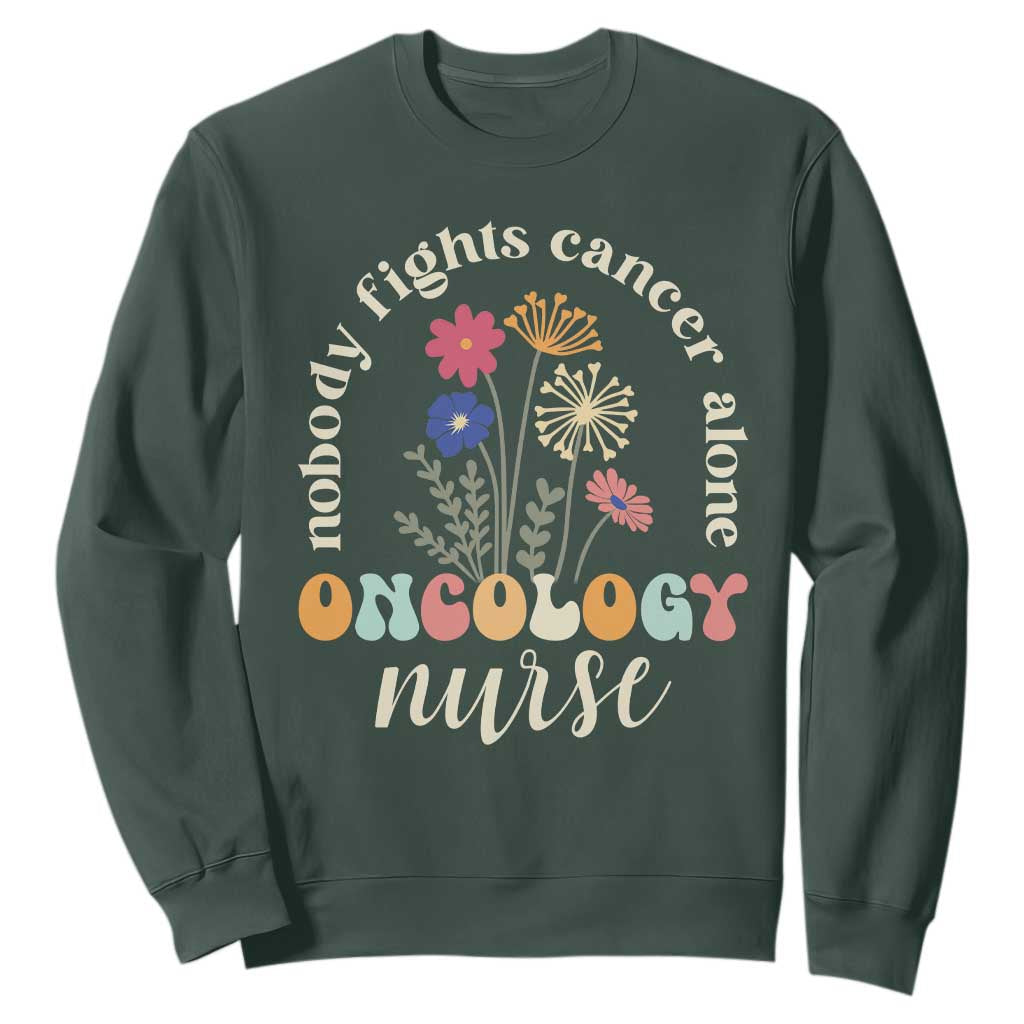Funny Oncology Nurse Sweatshirt Squad Oncology Medical Assistant TS14 Dark Forest Green Print Your Wear