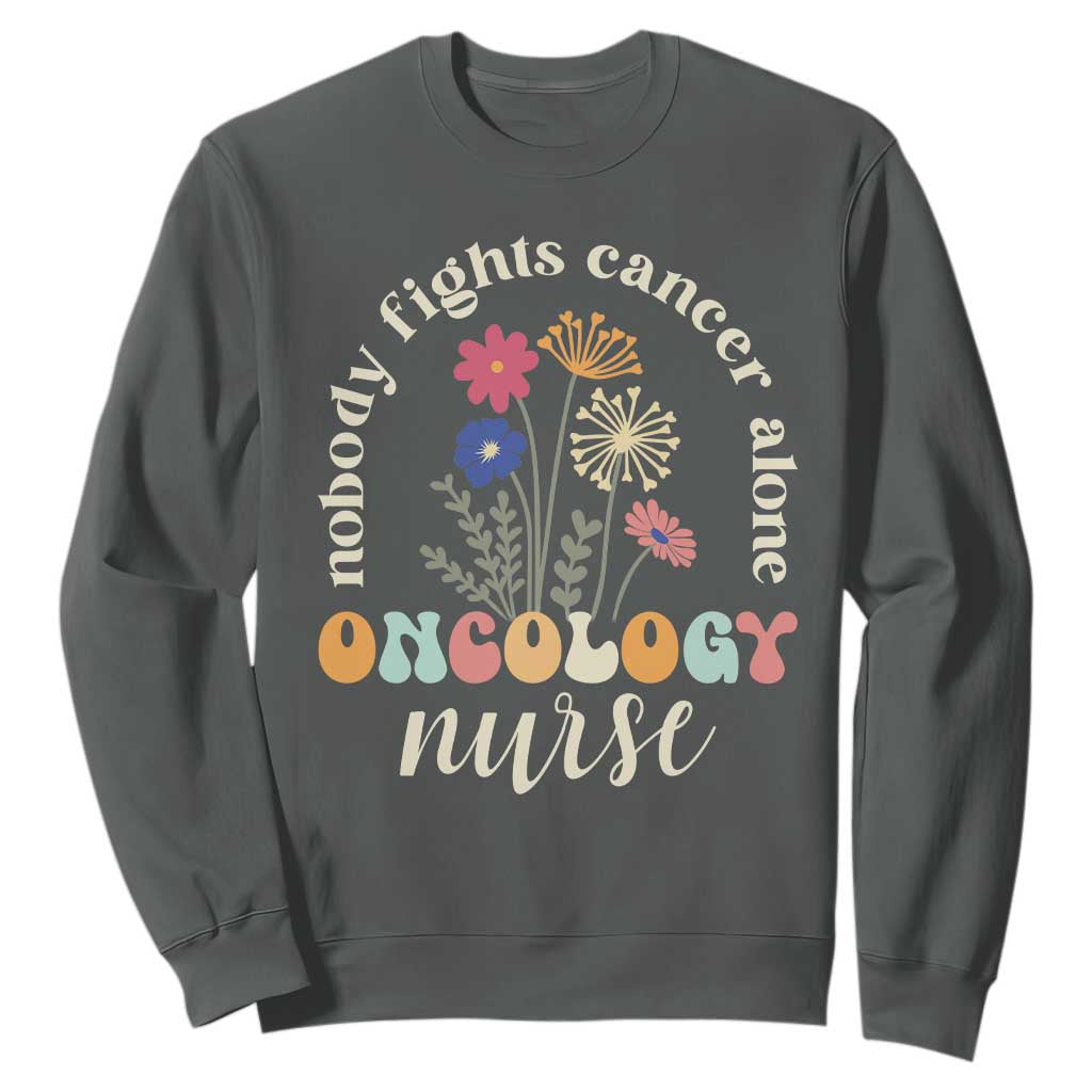 Funny Oncology Nurse Sweatshirt Squad Oncology Medical Assistant TS14 Dark Heather Print Your Wear