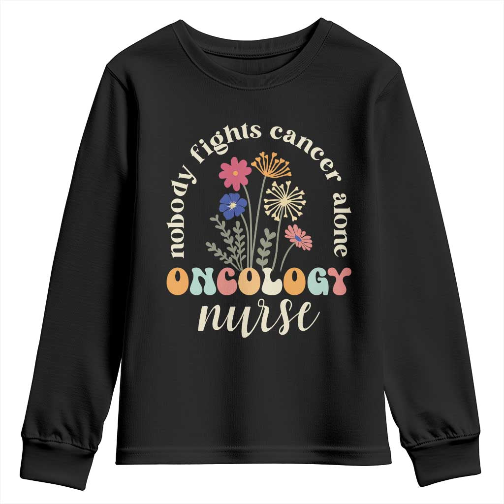 Funny Oncology Nurse Youth Sweatshirt Squad Oncology Medical Assistant TS14 Black Print Your Wear
