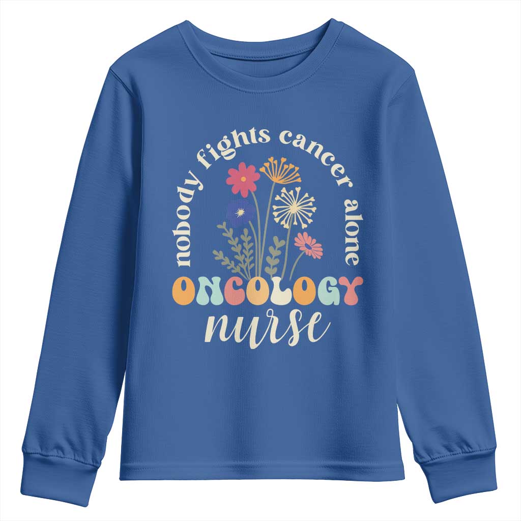 Funny Oncology Nurse Youth Sweatshirt Squad Oncology Medical Assistant TS14 Royal Blue Print Your Wear