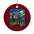 Bigfoot Racing Ceramic Ornament Sasquatch Checkered Flag Starry Night Van Gogh TS14 1pc Red Print Your Wear