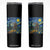 Bigfoot Racing Skinny Tumbler Sasquatch Checkered Flag Starry Night Van Gogh TS14 Black Print Your Wear