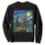 Bigfoot Racing Sweatshirt Sasquatch Checkered Flag Starry Night Van Gogh TS14 Black Print Your Wear