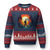 Bigfoot Racing Ugly Christmas Sweater Sasquatch Checkered Flag TS14 Navy Red Print Your Wear