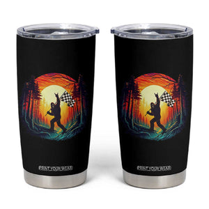 Bigfoot Racing Tumbler Cup Sasquatch Checkered Flag TS14 Black Print Your Wear