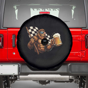 Funny Bigfoot Spare Tire Cover Sasquatch Drinking Beer Racing Car TS14 Black Print Your Wear
