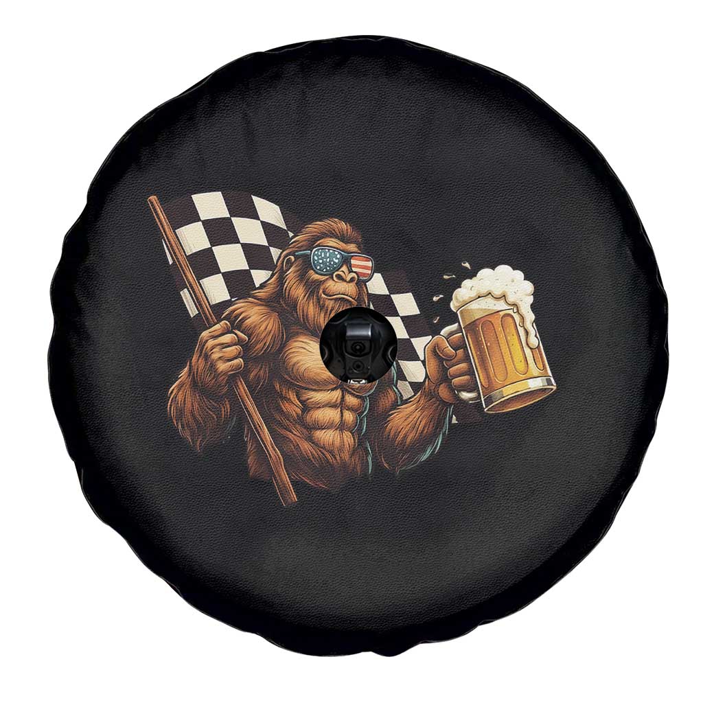 Funny Bigfoot Spare Tire Cover Sasquatch Drinking Beer Racing Car TS14 Print Your Wear