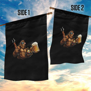 Funny Bigfoot BBQ Party Garden Flag Sasquatch Drinking Beer Celebrate Championship TS14 Print Your Wear