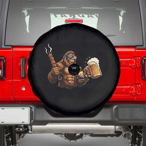 Funny Bigfoot BBQ Party Spare Tire Cover Sasquatch Drinking Beer Celebrate Championship TS14 Black Print Your Wear