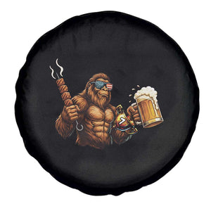 Funny Bigfoot BBQ Party Spare Tire Cover Sasquatch Drinking Beer Celebrate Championship TS14 Print Your Wear